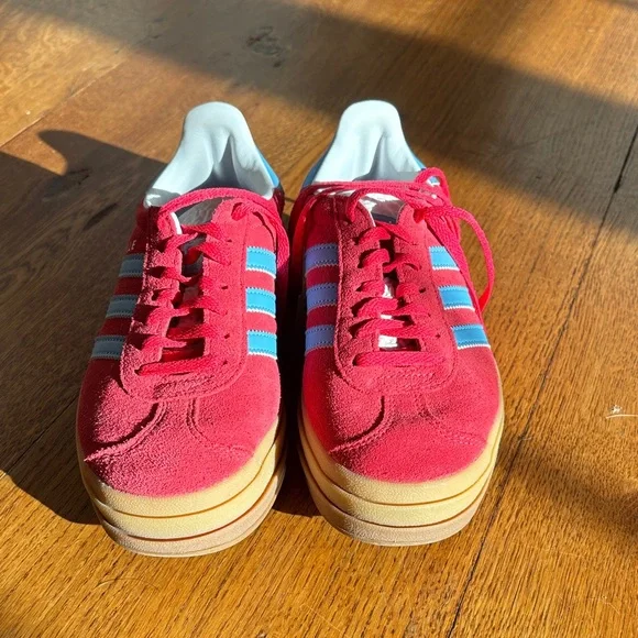 Adidas Gazelle Women's Red and Blue Sneakers - Picture 3 of 5
